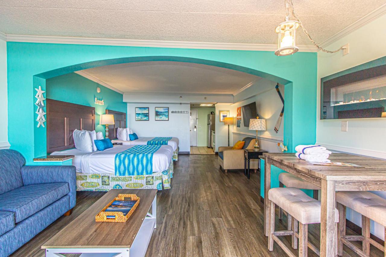 Oversized Ocean View Queen Suite With Beautiful Fireplace And Accents - Sleeps 4 Guests! マートルビーチ エクステリア 写真