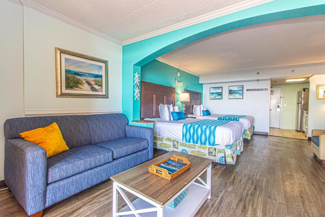 Oversized Ocean View Queen Suite With Beautiful Fireplace And Accents - Sleeps 4 Guests! マートルビーチ エクステリア 写真